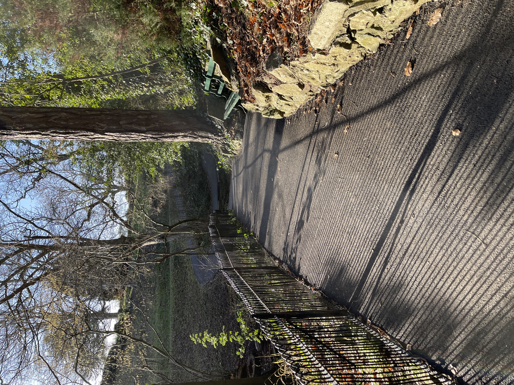 Path towards the railway station beside Alexandra Park Penarth
