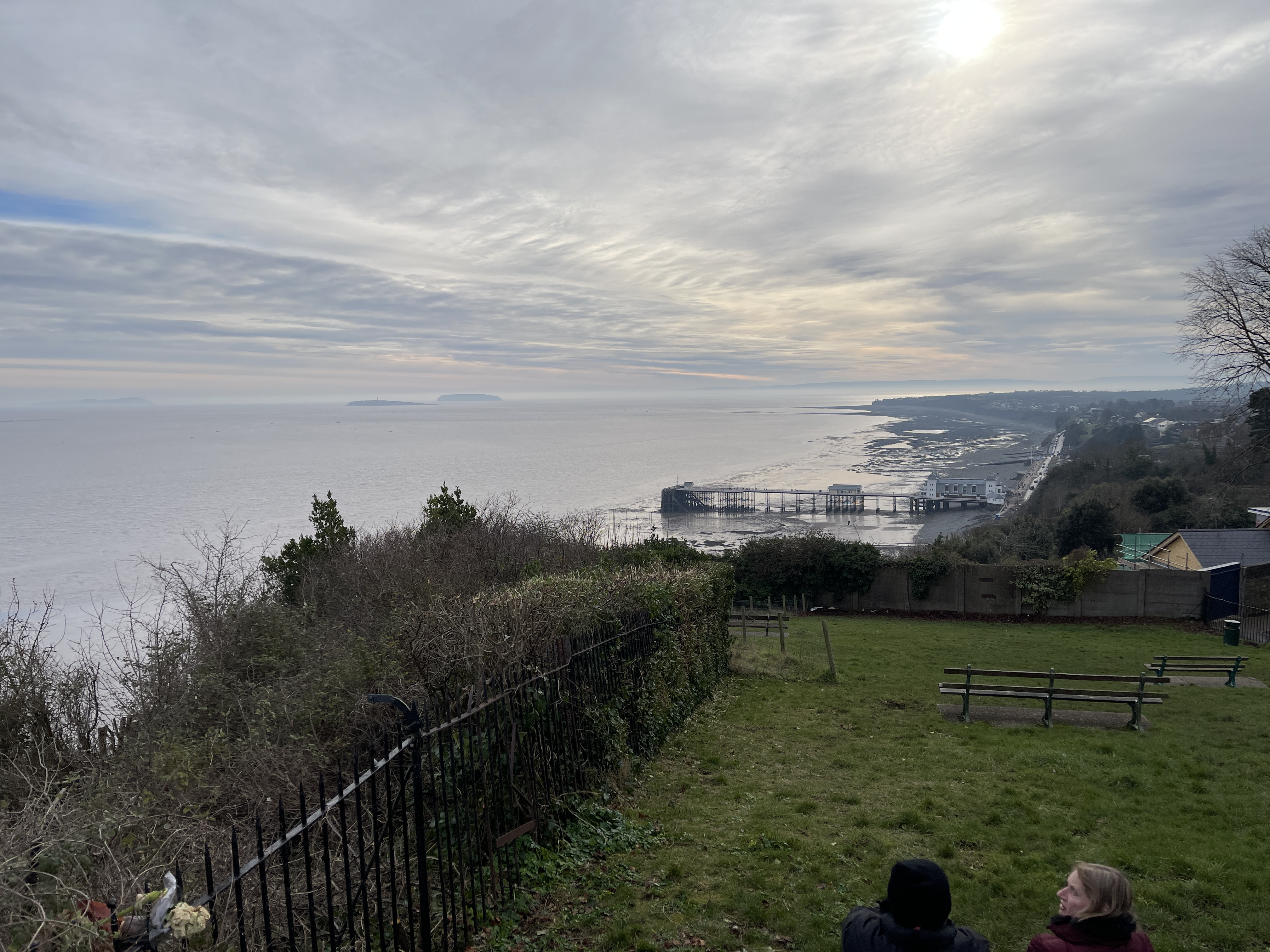 View over Penarth Pier and the Bristol Channel from Penarth Head