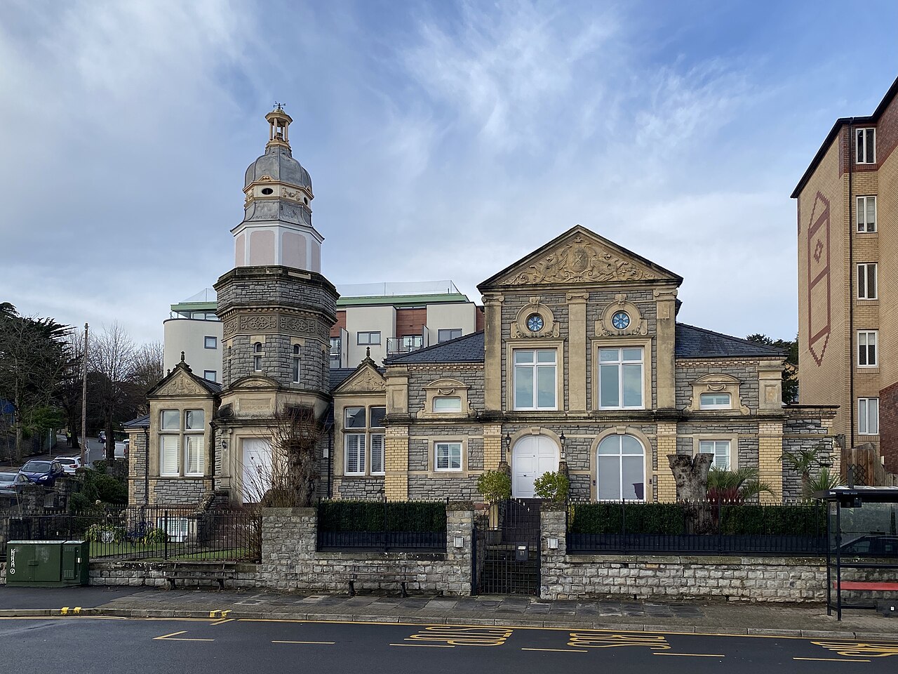 Former Penarth Swimming Baths building on the Esplanade