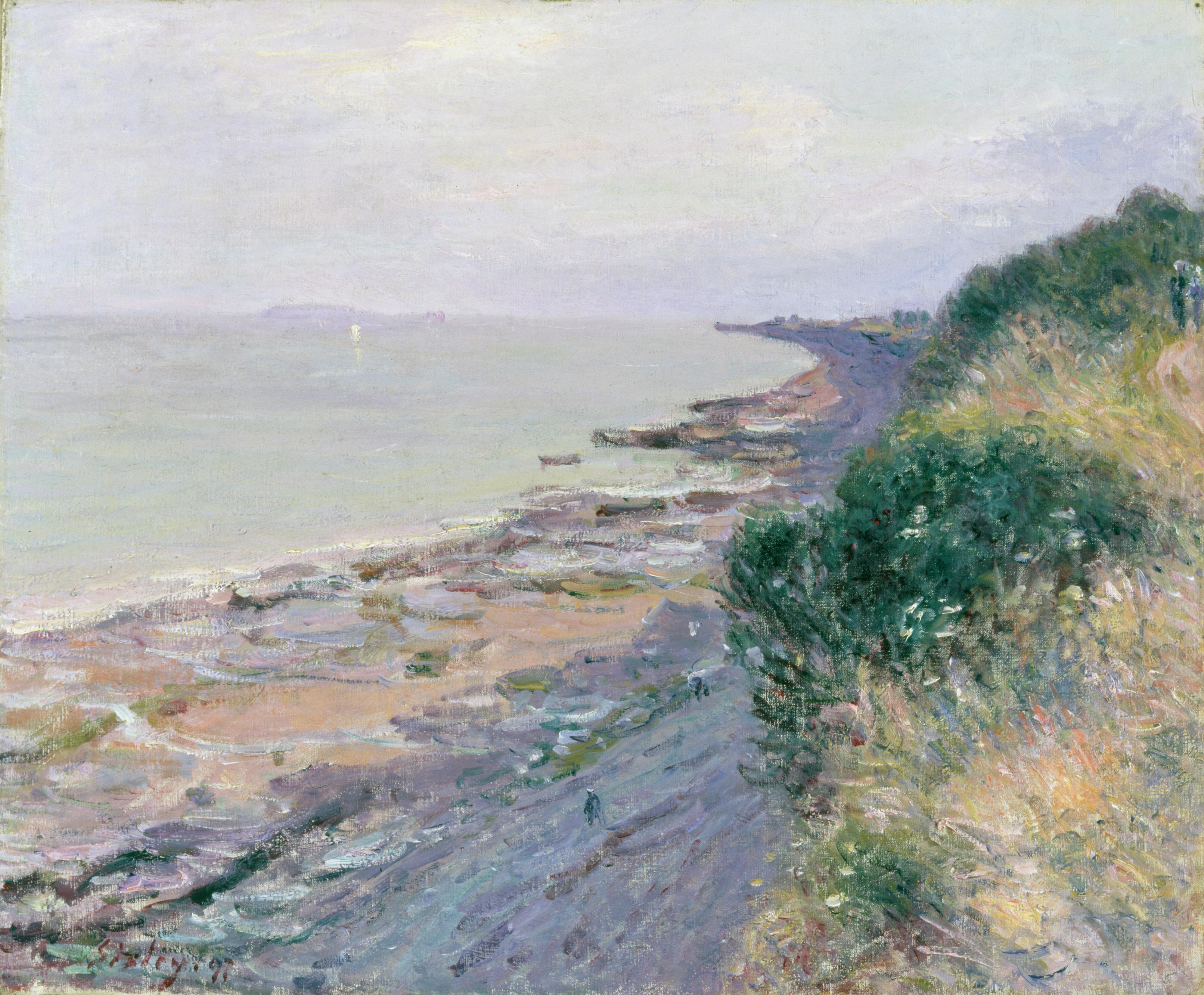 Alfred Sisley, The Cliff at Penarth, evening, low tide, 1897