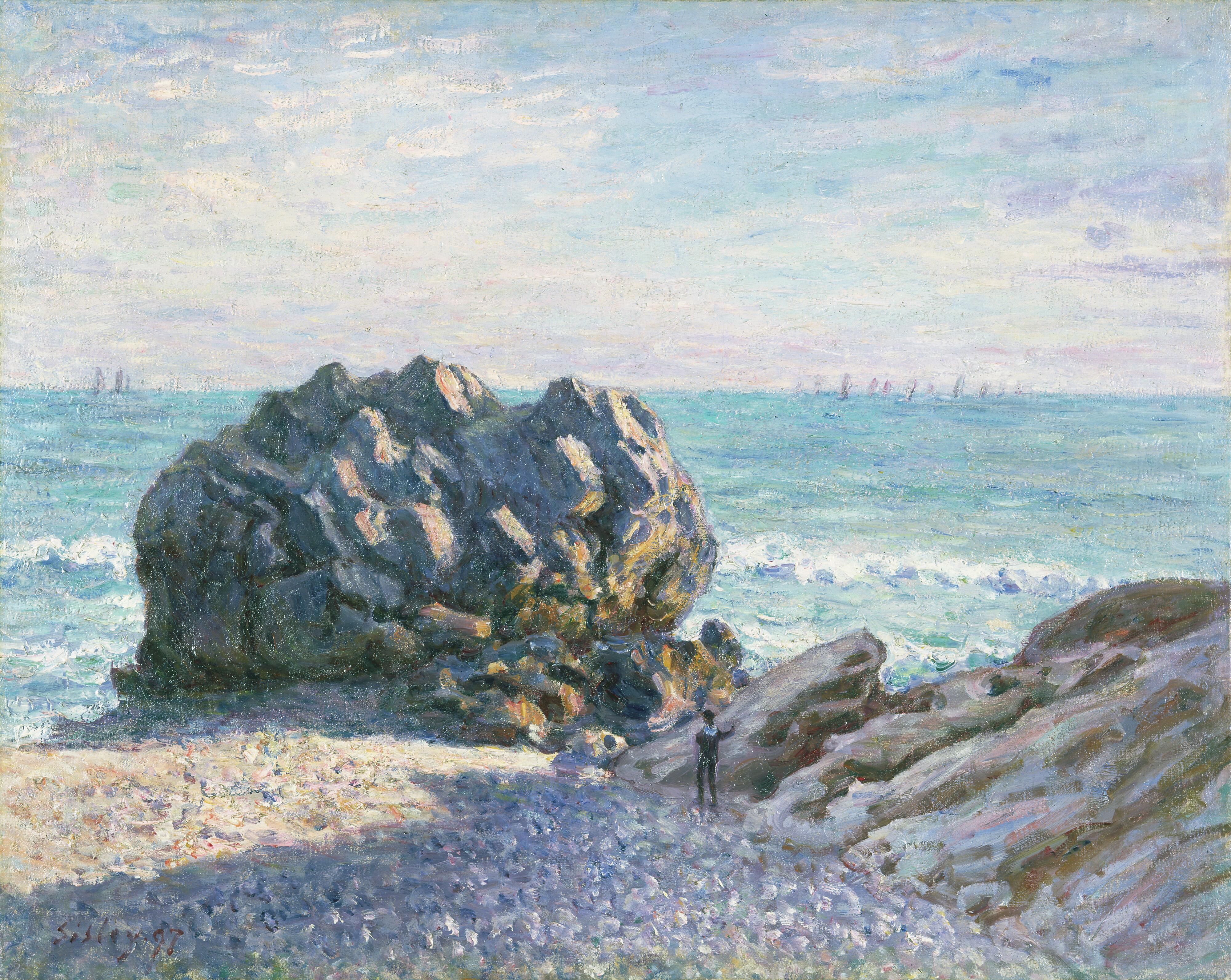 Alfred Sisley, Storr Rock, Lady's Cove, le soir, 1897
