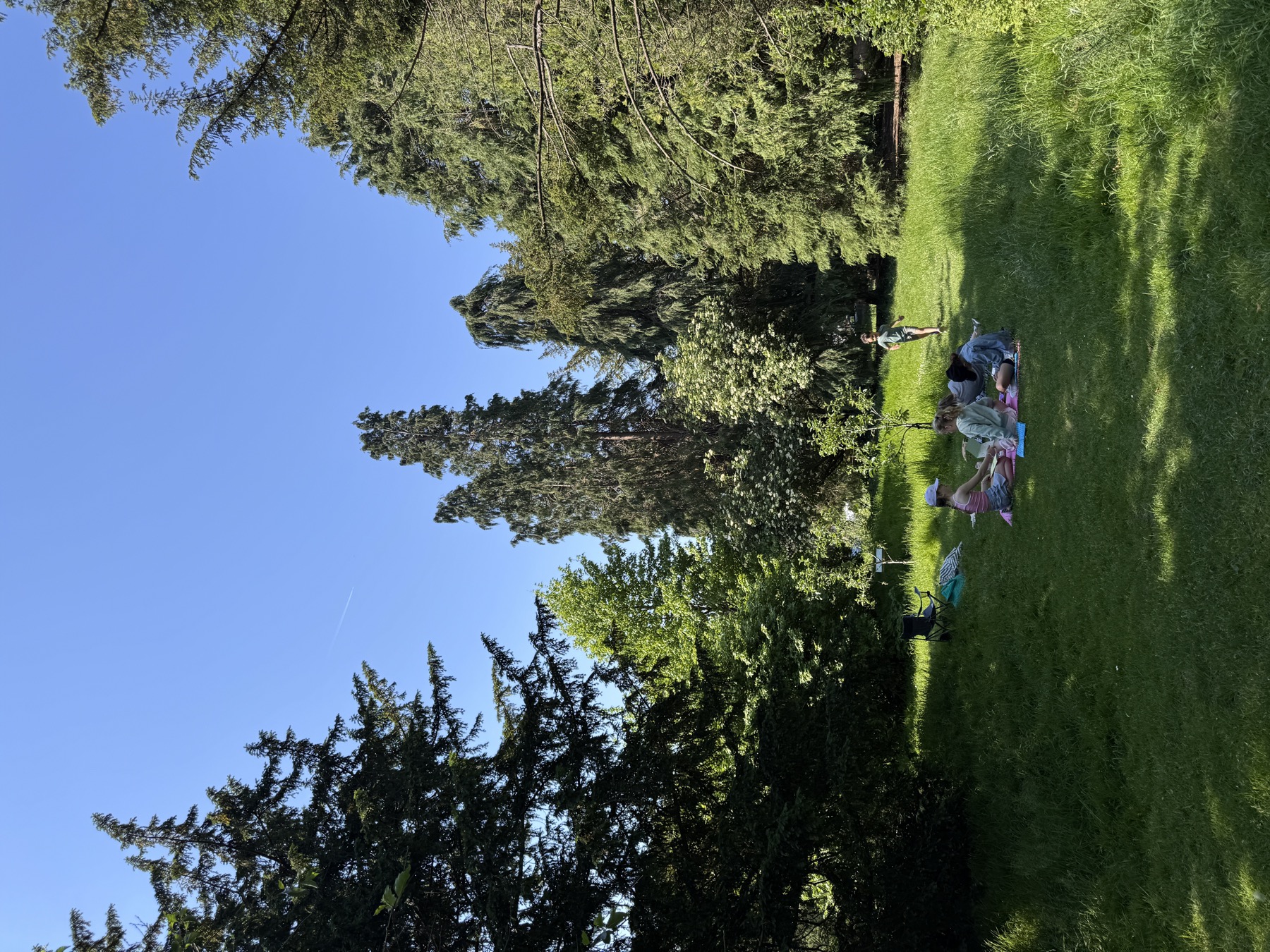 Children sitting on a blanket during an Espresso Sketches family-friendly meetup