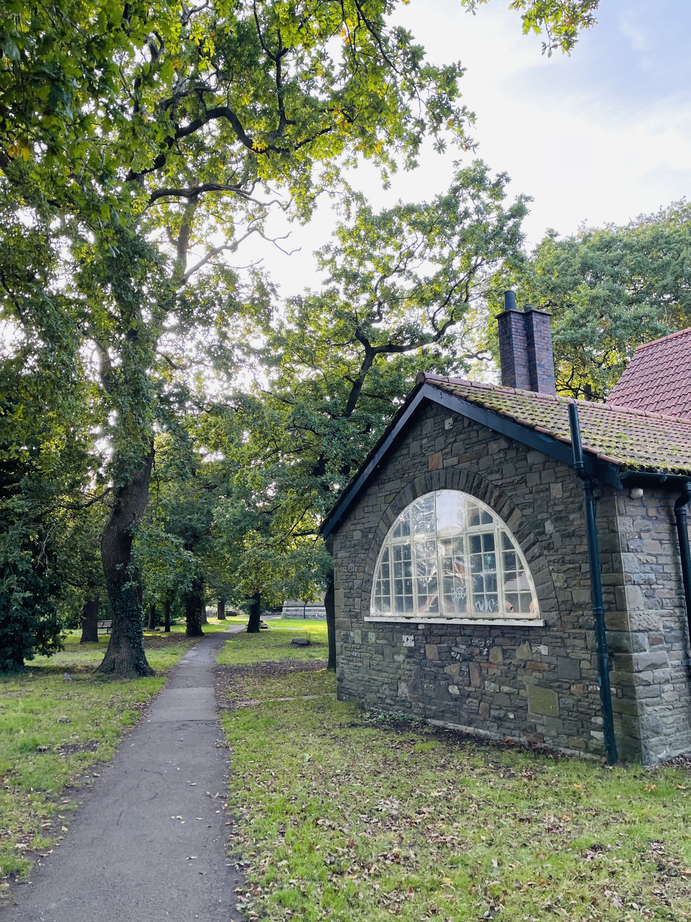 All Saints Church Hall beside the path in Victoria Square Penarth