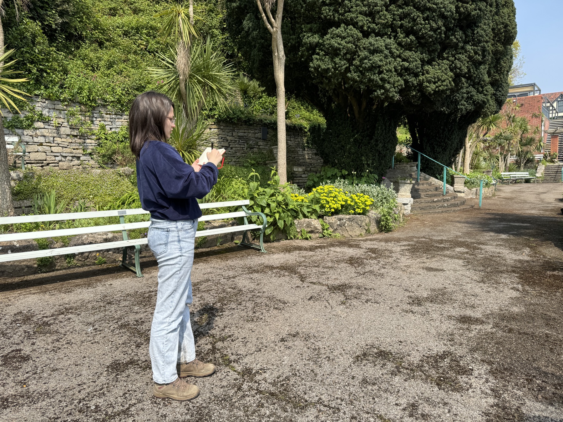 Sketching during an Espresso Sketches Penarth meetup at Italian Gardens